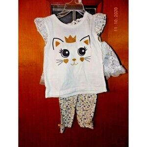New 18 month girl's cat leopard print outfit